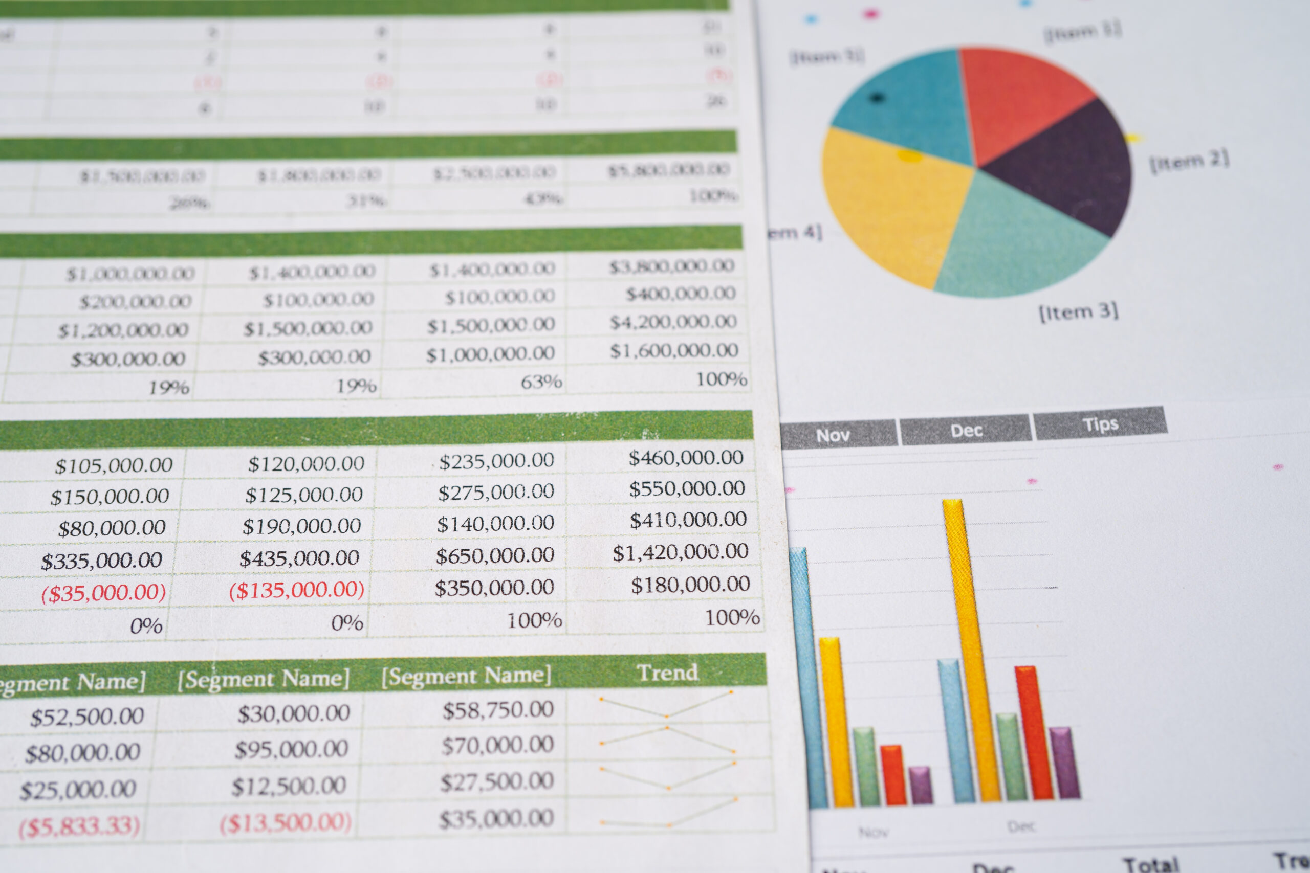 Charts Graphs spreadsheet paper. Financial development, Banking Account, Statistics, Investment Analytic research data economy, Stock exchange Business office company meeting concept. Financial Reporting & Analysis